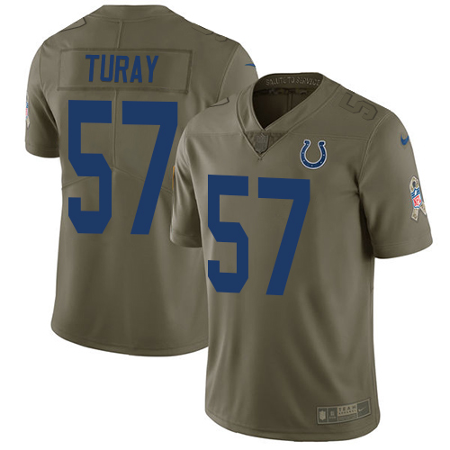 Nike Colts #57 Kemoko Turay Olive Men's Stitched NFL Limited Salute to Service Jersey